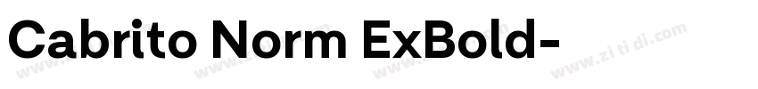 Cabrito Norm ExBold字体转换